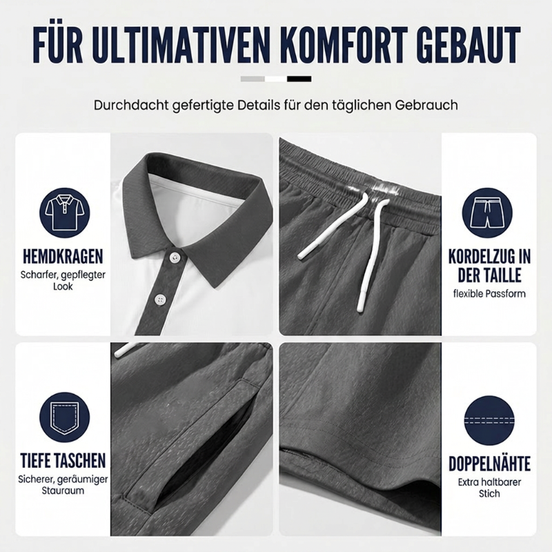 👕 50% RABATT! ☀️ 2-teiliges Hemd- & Shorts-Set für Herren – Bequem & atmungsaktiv – Vielseitig & perfekt für Sommer, Freizeit oder Reisen – lässiger Look mit hohem Tragekomfort 🩳✨