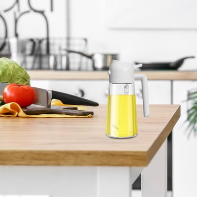 🍾 50% RABATT! ✨ 2-in-1-Sprühflasche & Ölspender aus Glas – Elegantes Design, Tropffrei & Leicht zu Reinigen 👨‍🍳