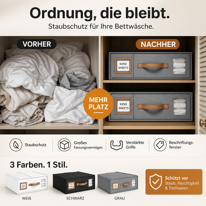 📢 JETZT 50 % RABATT!! ⏰ Faltbarer Organizer für Bettwäsche‑Sets