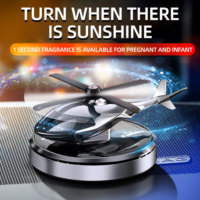 🚁☀️ Metal Solar Helicopter Air Freshener – 50% RABATT! Solarbetriebener Duftspender für dein Auto. 🚗✨