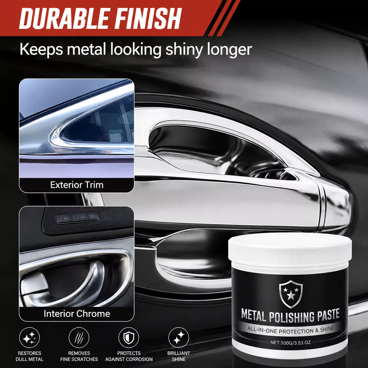 ✨🔧 All-in-One-Metallpolierpaste Set – für Chrom & Edelstahl, entfernt Kratzer & restauriert Glanz, jetzt −50%
