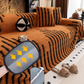 🛋️ 50% RABATT 2026! ✨ Plüsch Sofaüberwurf - Extra Dicke & Rutschfeste Decke mit Elastischen Kanten für Herbst und Winter 🍂❄️