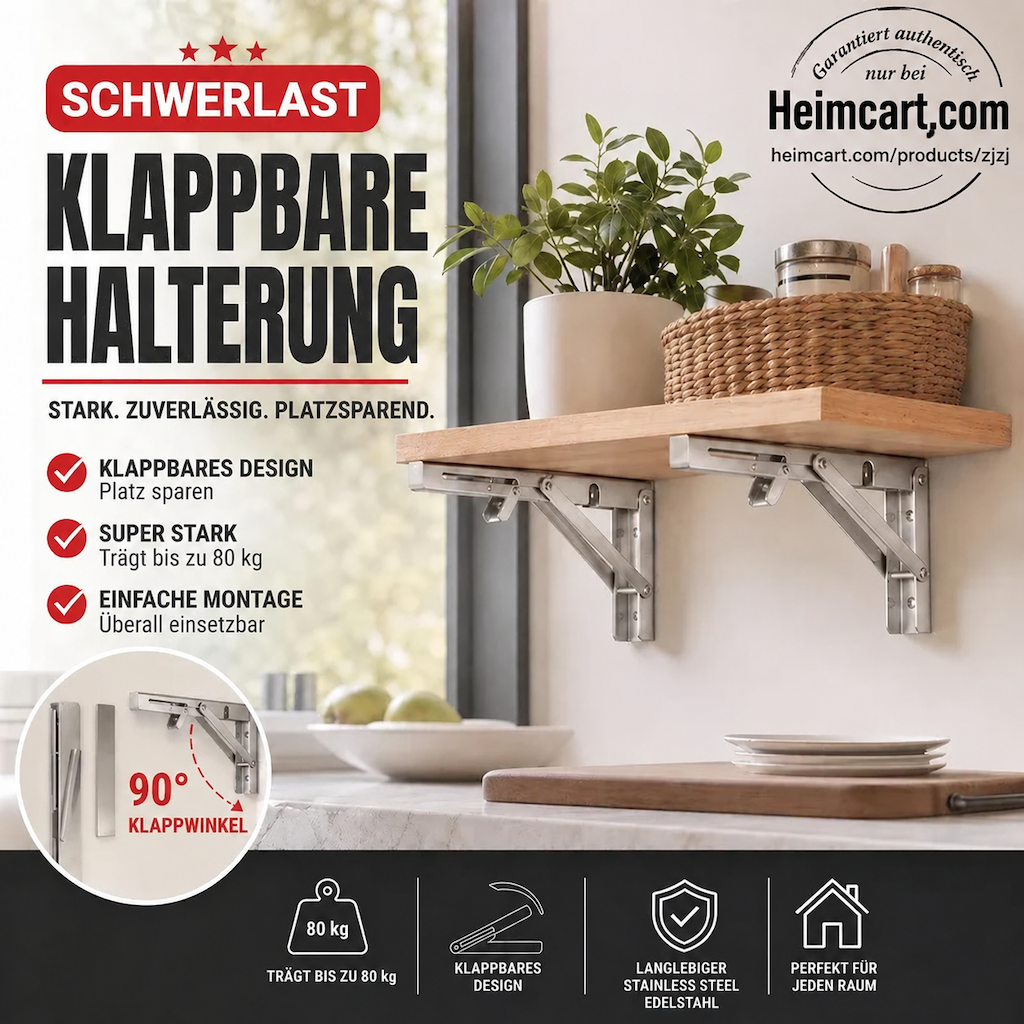 🔥 NUR FÜR KURZE ZEIT: 50% RABATT 🧱 Sekundenschnell aufklappbare Mehrzweck-Konsole – Für mehr Ordnung in Küche oder Arbeitszimmer im Handumdrehen📚