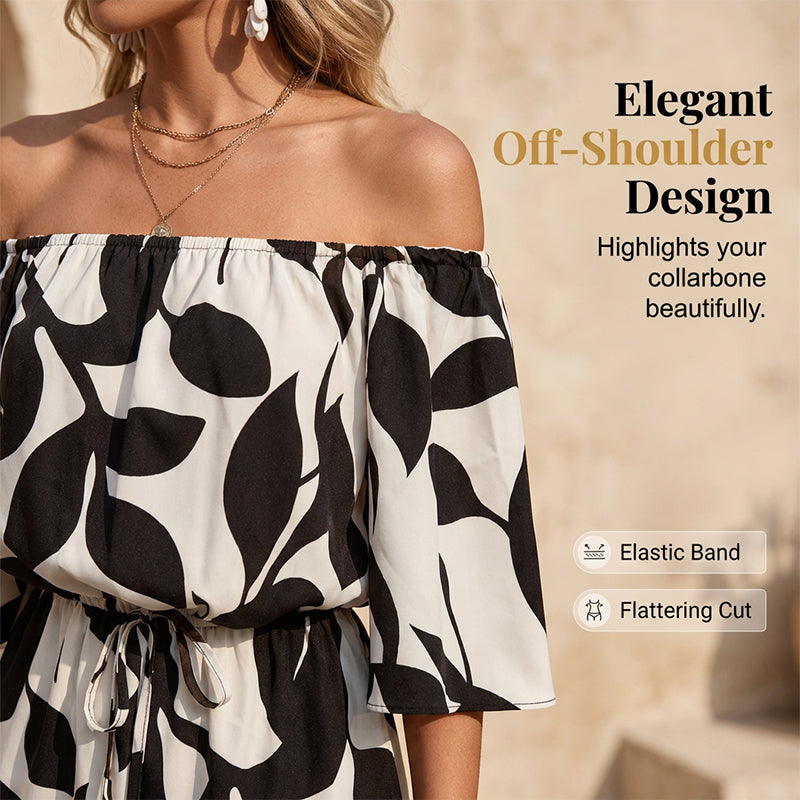 👗Neu eingetroffen – 50 % Rabatt☀️Off-Shoulder-Shorts-Jumpsuit für Damen