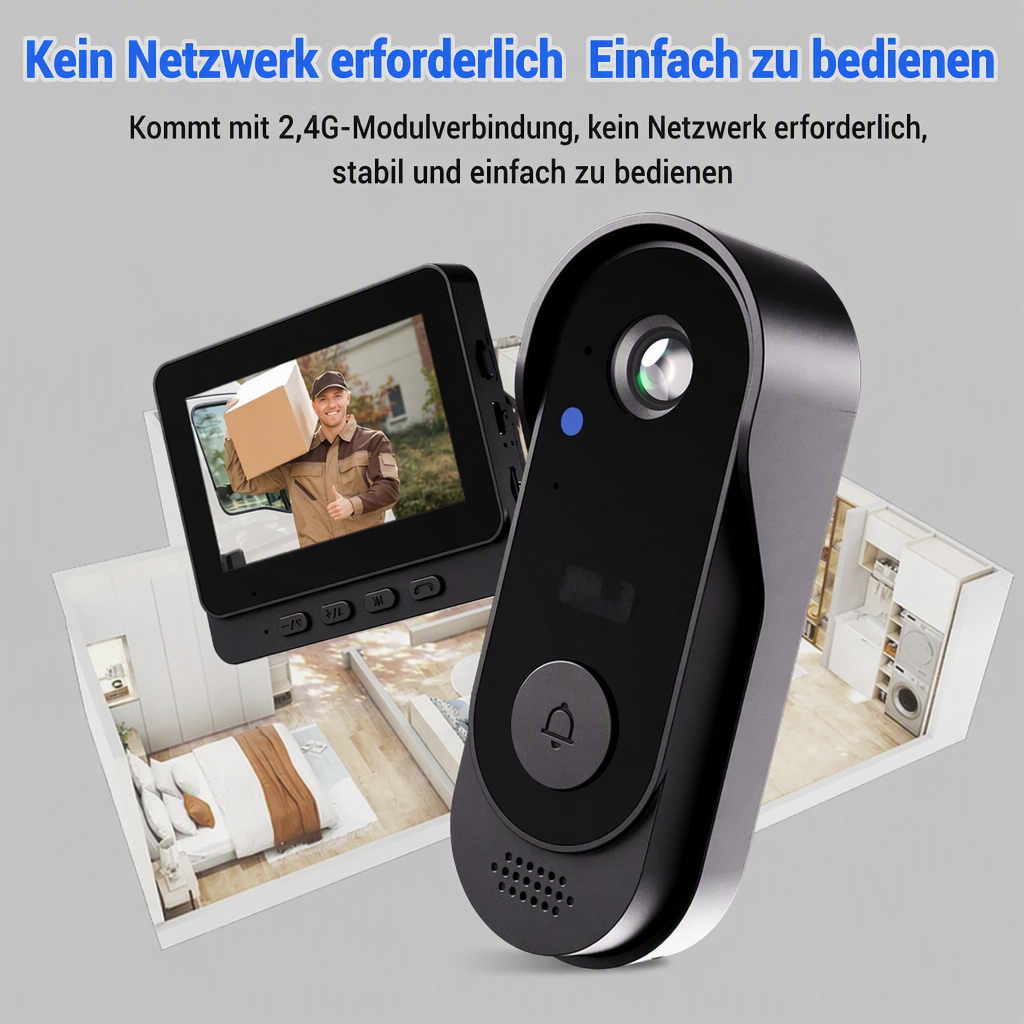 📹💎70% RABATT! Drahtlose Türklingel-Kamera – 1080P HD, 170° Weitwinkel & IPX65 wetterfest – Für mehr Sicherheit und Kontrolle an Ihrer Haustür 🏡