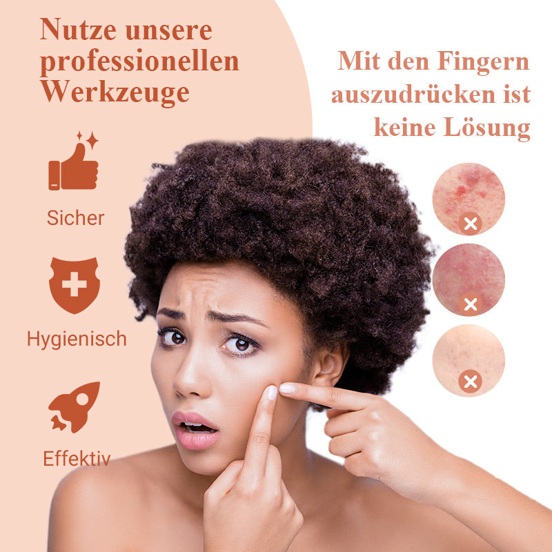 ⚡ 50% RABATT! ✨ EDELSTAHL-MITESSERENTFERNER - 7-teiliges Set für Tiefenreinigung, Präzisionswerkzeuge für Gesichtspflege, Sterilisierbar und Hautschonend 🌟🧴