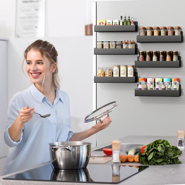 🔥Letzter Tag 50% Rabatt🔥Magnetisches Lagerregal ohne Lochen – Platzsparender Küchen-Organizer