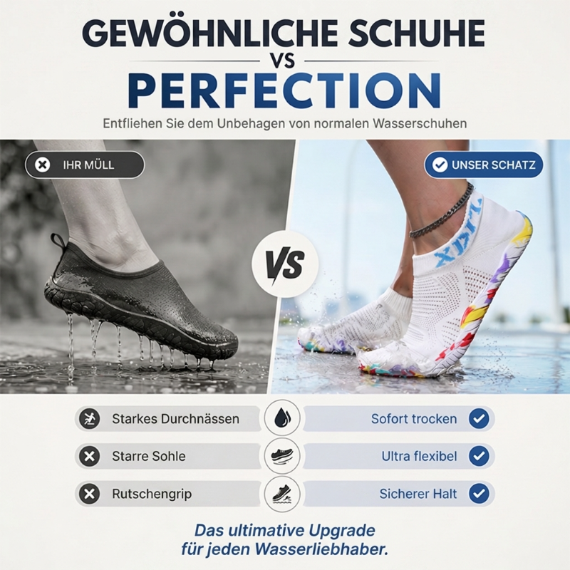 💎 50% RABATT! 💎 Unisex atmungsaktive, schnell trocknende Watschuhe – Rutschfest, Leicht & Ideal für Wasser und Outdoor 🌊👟
