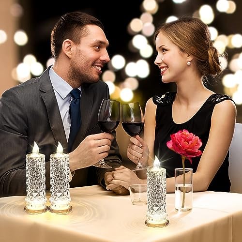 🔥Letzter Tag 50% Rabatt🎁Set mit 1 LED-Kristallkerzenleuchtern