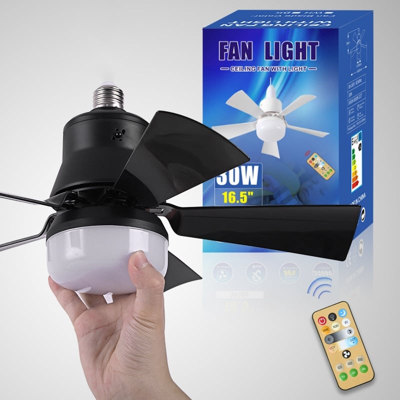 ⏳ LETZTER TAG – 50% RABATT! 🔥 💡 40W LED-Deckenventilator mit Licht & Fernbedienung – Ultra-leise (52 cm) 🎯 🔌 E27-Fassung + GRATIS B22-Adapter 😴 Perfekt für Schlafzimmer, 👩‍🍳 Küche & 🛠️ Garage