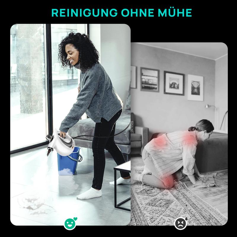 💎 50% RABATT! 💎 Hand-Multiflächen-Dampfreiniger mit Druckboost – 12-teiliges Set, Chemiefrei & 99,9 % Keimabtötung