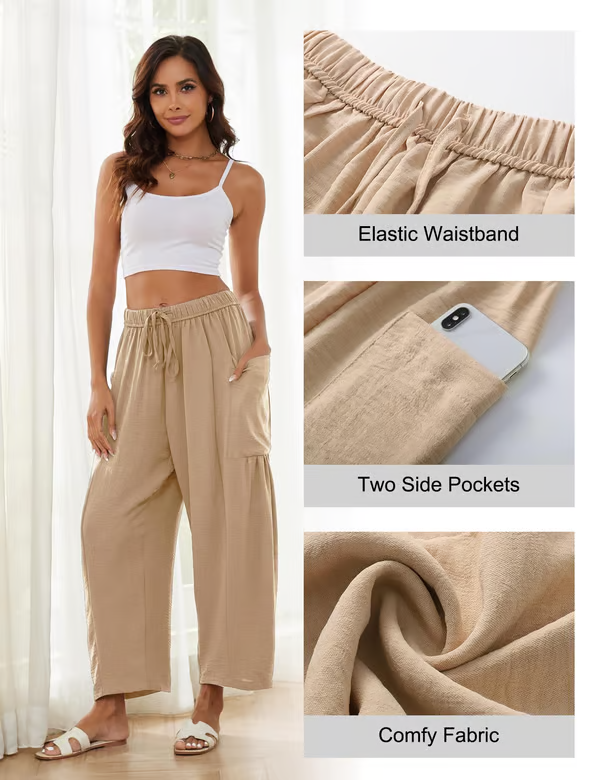 👖💃 50% RABATT! Freizeithose aus Leinen mit weitem Bein für Damen – Luftig, lässig & perfekt für Sommer, Stadt & Reisen ✨