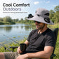 🧢 Solarenergie-Hut mit Ventilator – abnehmbarer, wiederaufladbarer Lüfter, großer Schirm, ideal für Wandern, Angeln & Outdoor ☀️