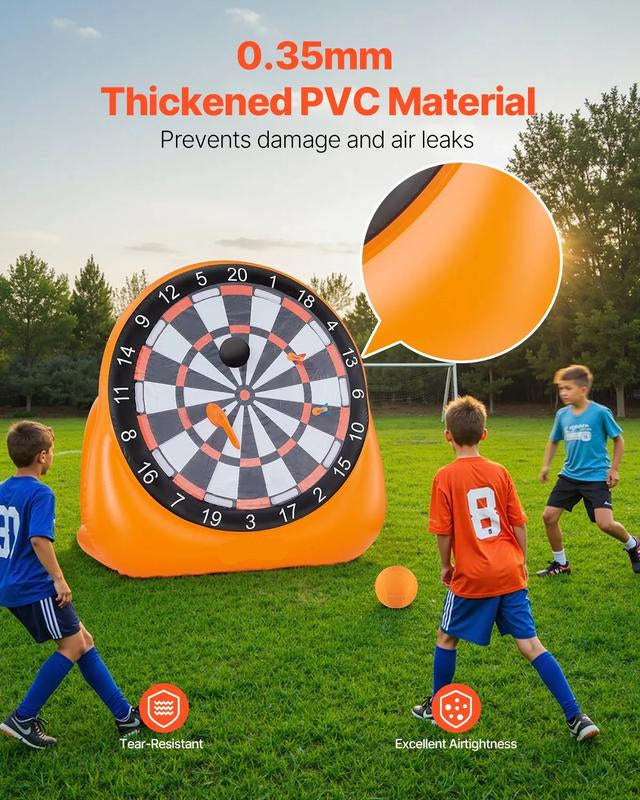 🎯⚽️Aufblasbare Fußball-Dartscheibe, riesige Fußball-Dartscheibe, kommt mit 2 Fußbällen und Luftpumpe, lässt sich in 3 Minuten installieren, ideal für große Gartenspiele.