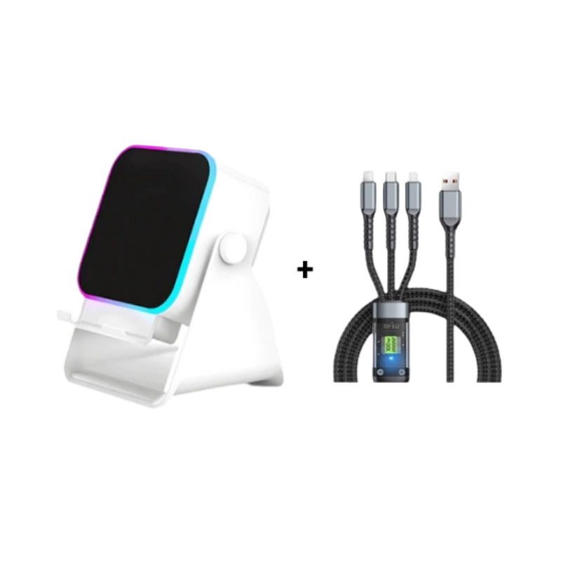 🔥 50% Rabatt 🔥🎵 5-in-1 Bluetooth-Lautsprecher mit Induktionsfunktion & verstellbarem Handyhalter