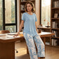 👖 LIMITIERT: 50% RABATT! 🔥 Damen Freizeit-Set 2-teilig – Mehrlagiges Top & Extrawide Hose, Atmungsaktives Material ✨