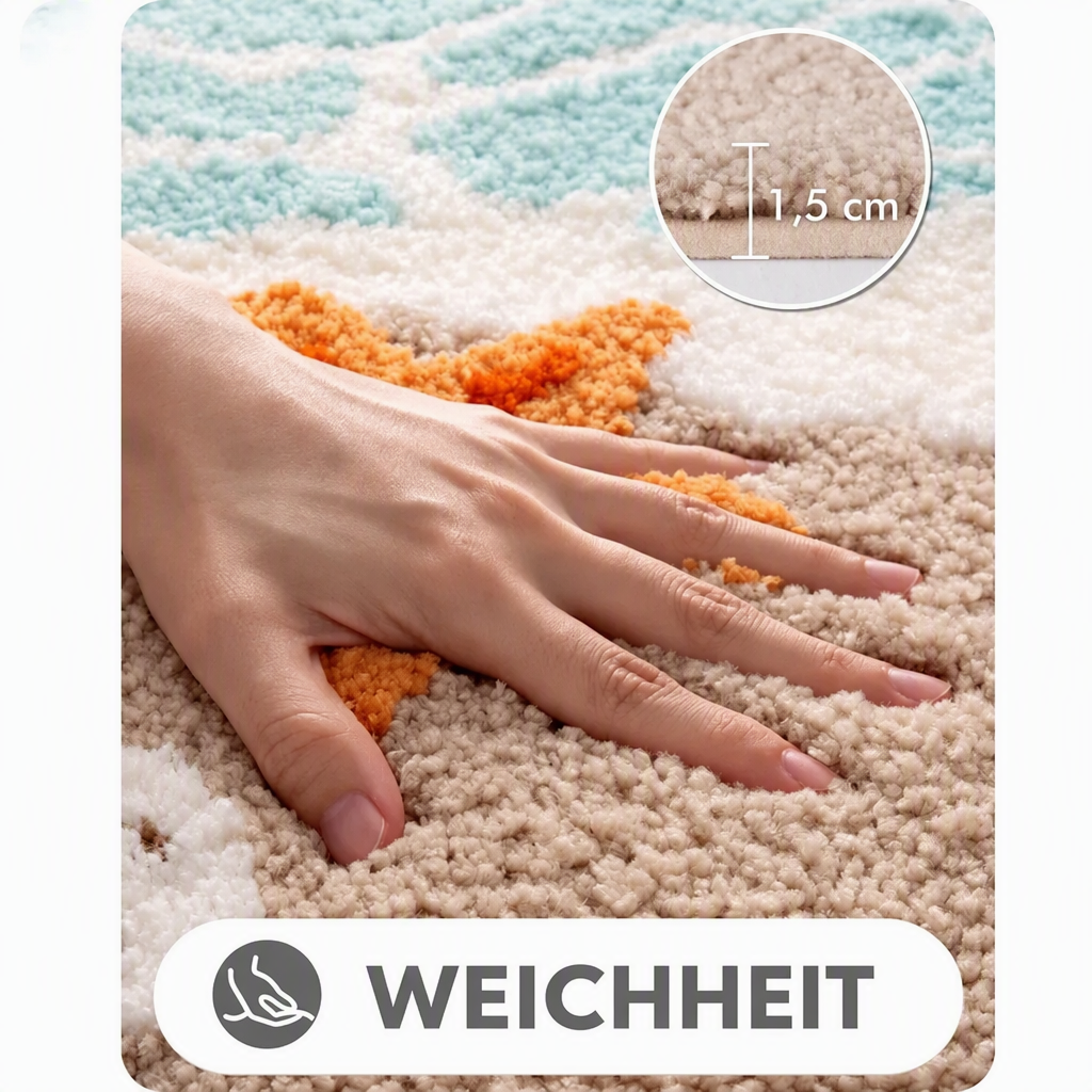🧹💧 -50% ! 🏠 Superabsorbierender Innenteppich – Rutschfeste Unterseite, Weiche Haptik & Vielseitig Einsetzbar