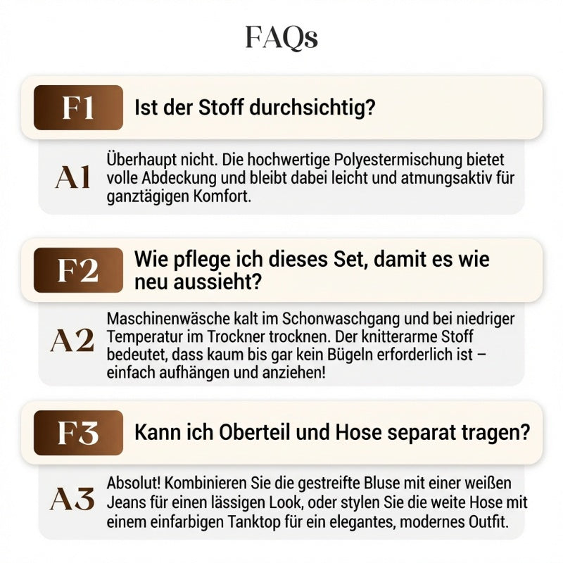 Gestreiftes Shirt & weite Hose im Set – bequem & stilvoll für den Alltag