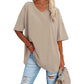 📢📢50 % RABATT !! ⏰Lässiges, locker sitzendes Damen-T-Shirt mit V-Ausschnitt