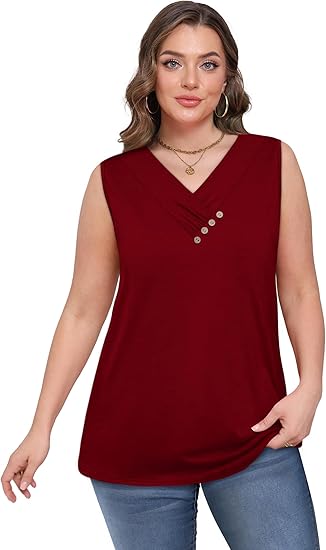 Einfarbiges V-Ausschnitt-Tanktop für Damen – atmungsaktiv & vielseitig