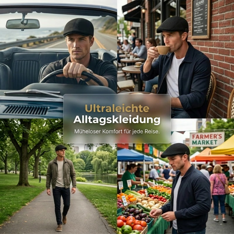 🧢 JETZT 50% RABATT! 🌿 Atmungsaktive Schiebermütze mit verstellbarem Riemen – Netzstoff, klassischer Ivy-Stil & integriertes Schweißband – ganztäglicher Komfort ✨