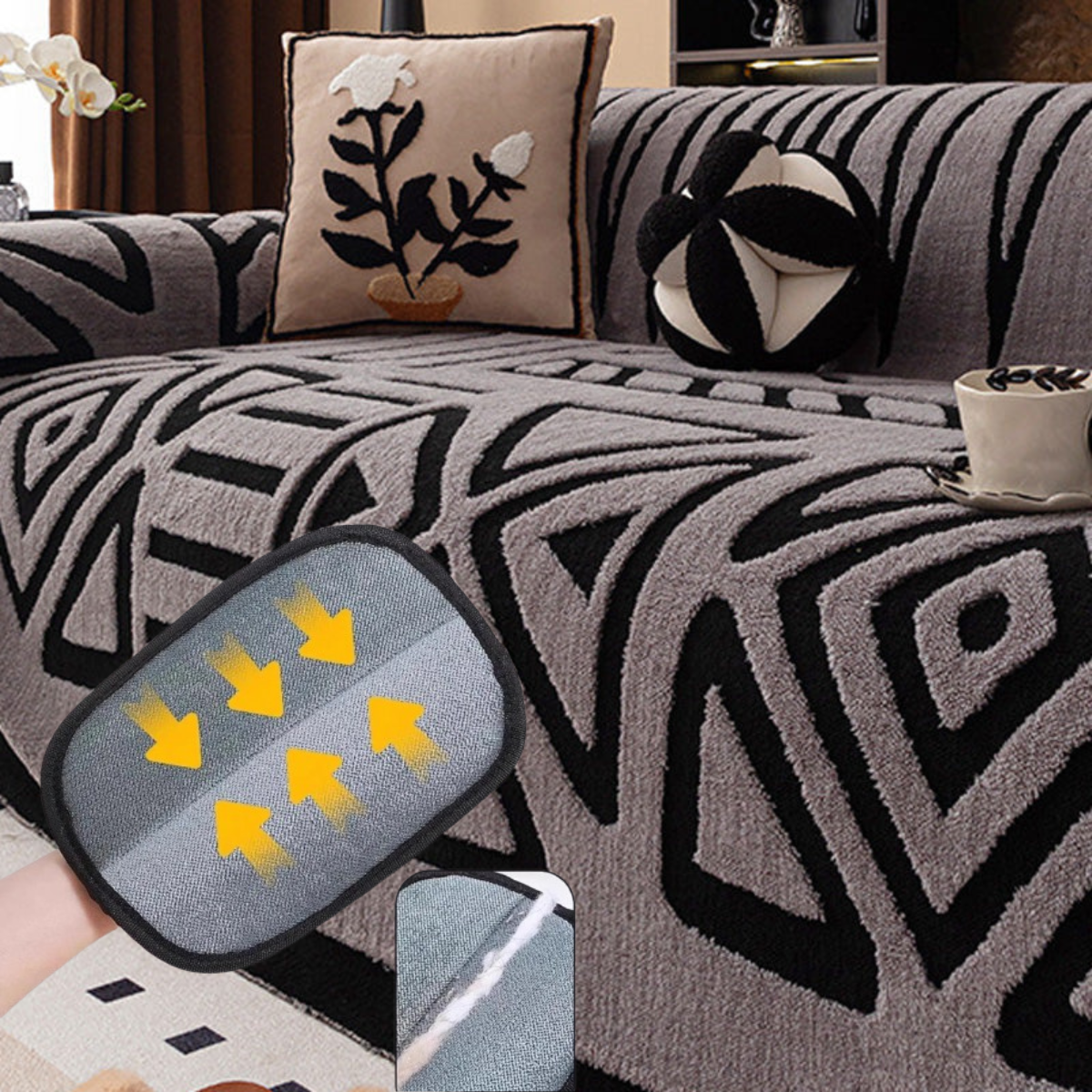 🛋️ 50% RABATT 2026! ✨ Plüsch Sofaüberwurf - Extra Dicke & Rutschfeste Decke mit Elastischen Kanten für Herbst und Winter 🍂❄️