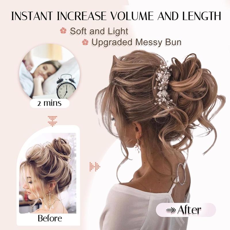 💗LETZTER TAG – KAUF 1, BEKOMME 1 GRATIS + KOSTLOSES GESCHENK!!💗Messy Locken Dutt Scrunchie Haarverlängerungen