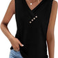 Einfarbiges V-Ausschnitt-Tanktop für Damen – atmungsaktiv & vielseitig