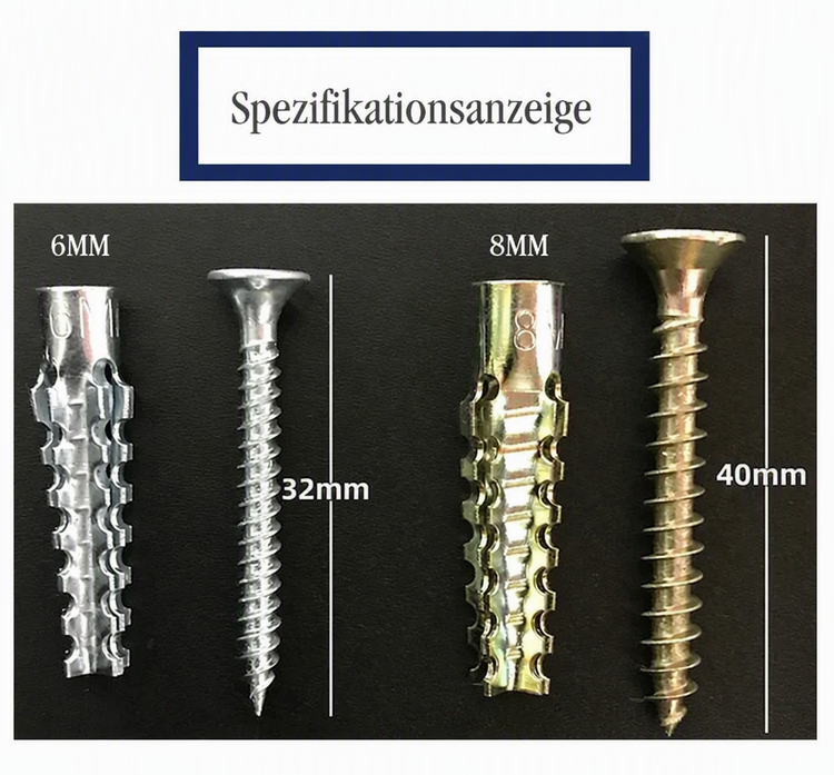 📢📢MEHR KAUFEN MEHR SPAREN🔩Aufgerüstete Gezahnte Eisen-Expansionsschraube
