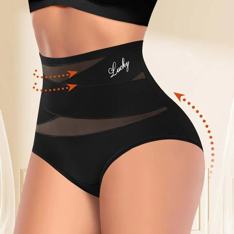 🌸Letzter Tag – 1 kaufen, 2 Packungen gratis!✨ Plus-Size High-Waist Cross Tummy Control Slips