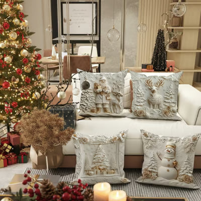 🎄Kissenbezüge mit Weihnachtsmotiven🎁Wärme und Freude während der Feiertage verbreiten