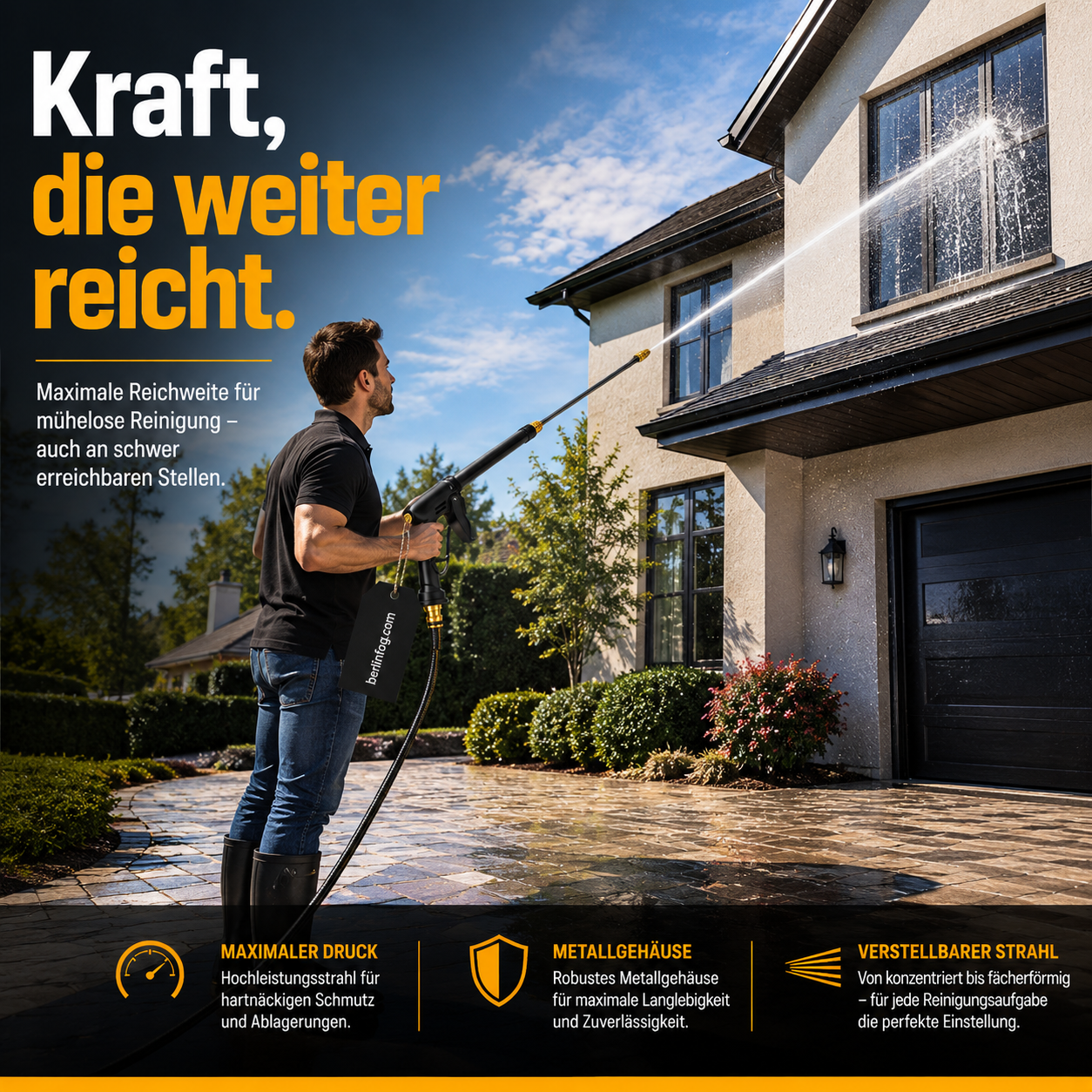 🔥Solange der Vorrat reicht 50 % Rabatt!🎉Wasserpistole für einfaches Autowaschen und vielseitiges Bewässern