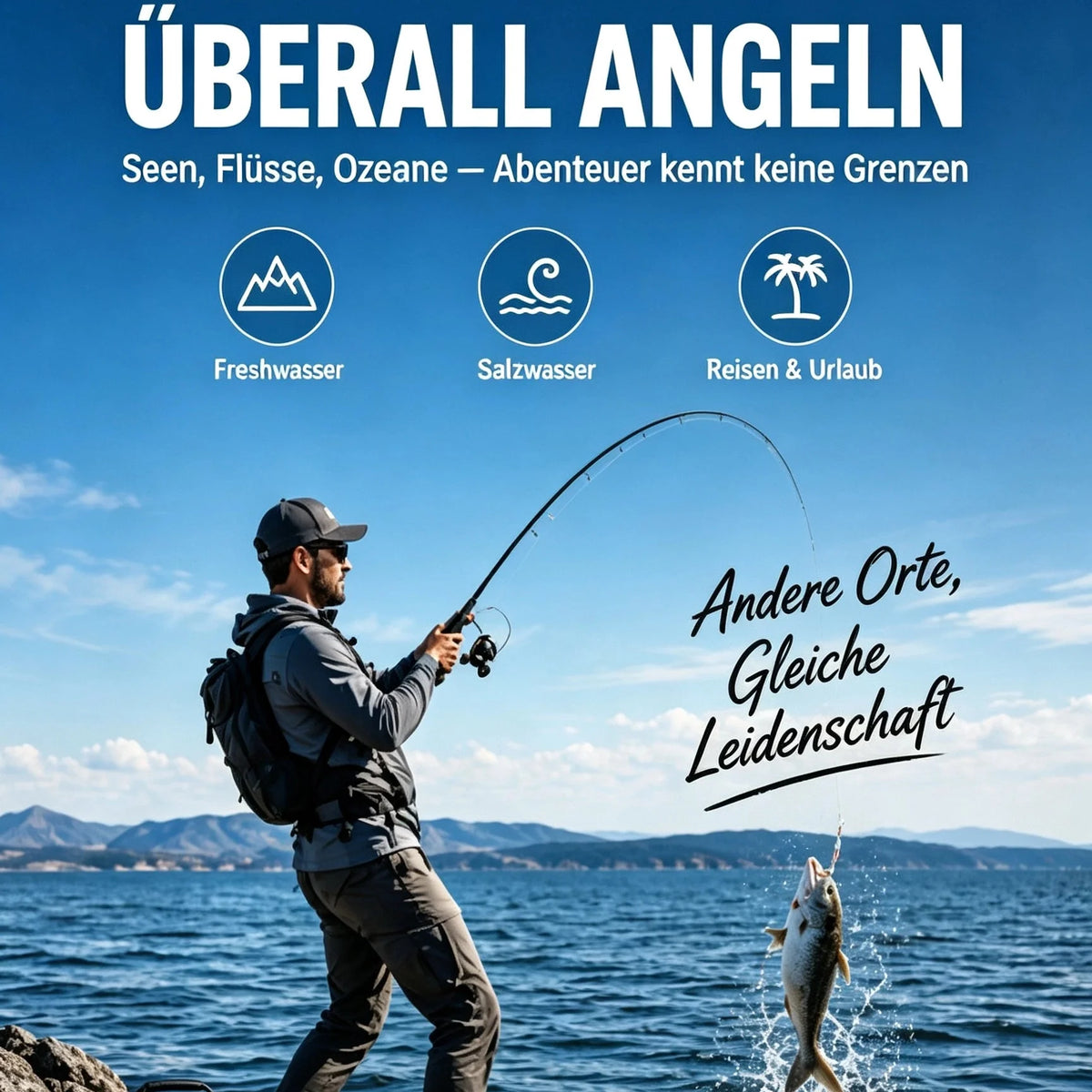 🚨⌛Nur heute: 50% Rabatt!🎣🎒Komplettes Reise-Angel-Set + Tragetasche – ideal für Angler unterwegs