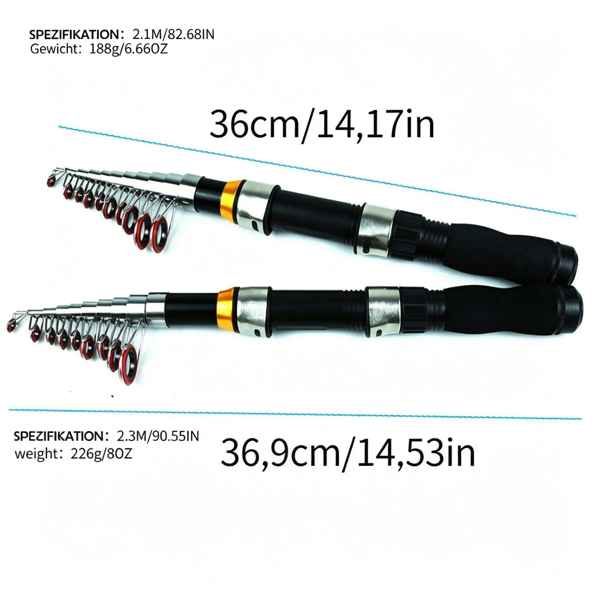 🚨⌛Nur heute: 50% Rabatt!🎣🎒Komplettes Reise-Angel-Set + Tragetasche – ideal für Angler unterwegs