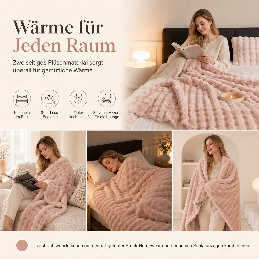 ⏳Zeitlich begrenztes Angebot⏳ Flauschige Wendedecke in mehreren Größen und Farben
