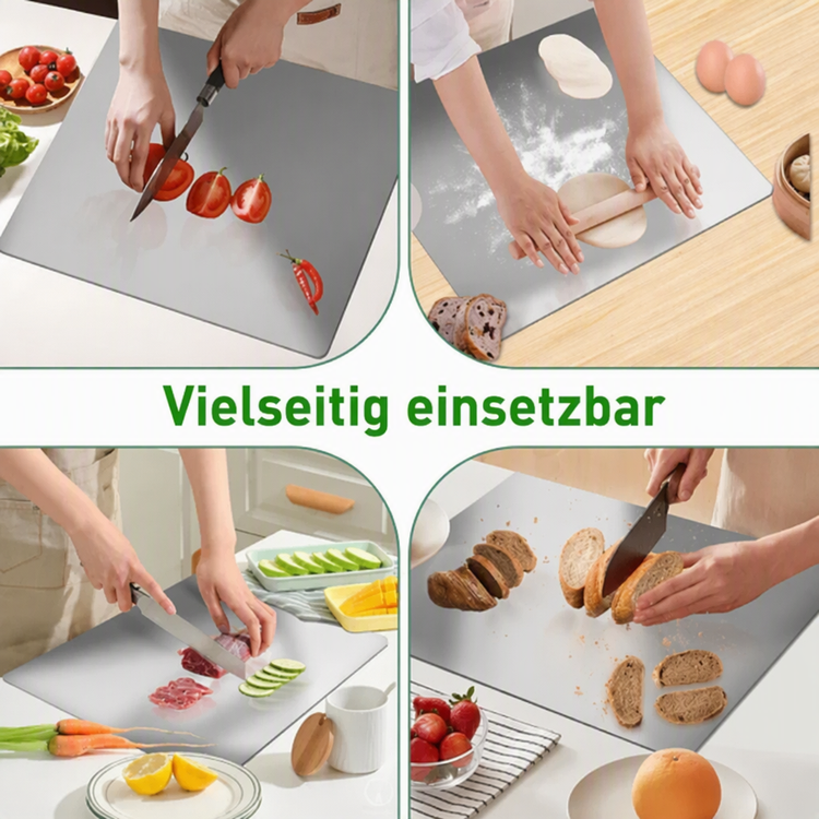 🔪 50% RABATT! ✨ Schneidebrett aus Edelstahl für die Arbeitsplatte – Hygiene, Messerschonend & Leicht zu Reinigen 🍽️