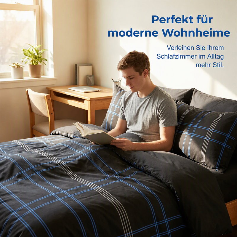 🛏️✨ Modernes geometrisches Bettwäsche-Set – weiches Polyester, vielseitige Größen & pflegeleicht, jetzt −50%