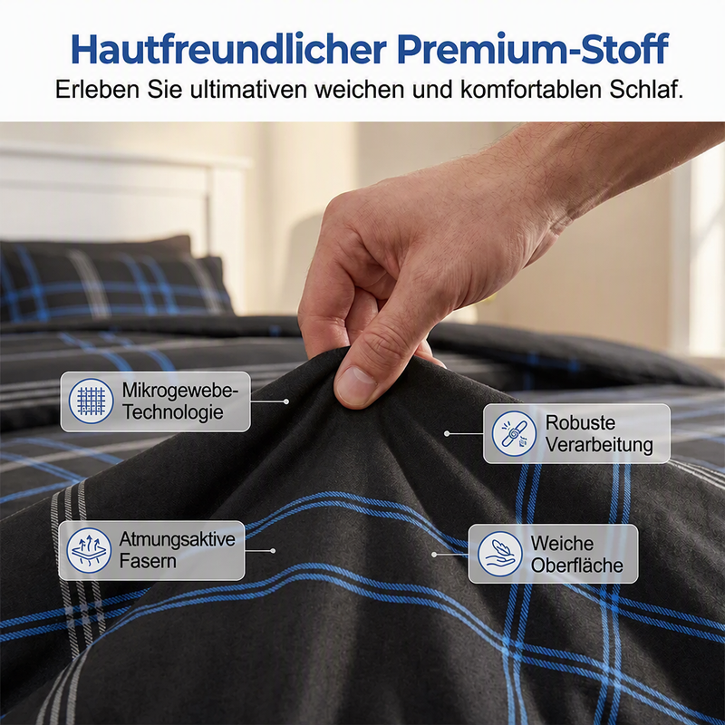🛏️✨ Modernes geometrisches Bettwäsche-Set – weiches Polyester, vielseitige Größen & pflegeleicht, jetzt −50%