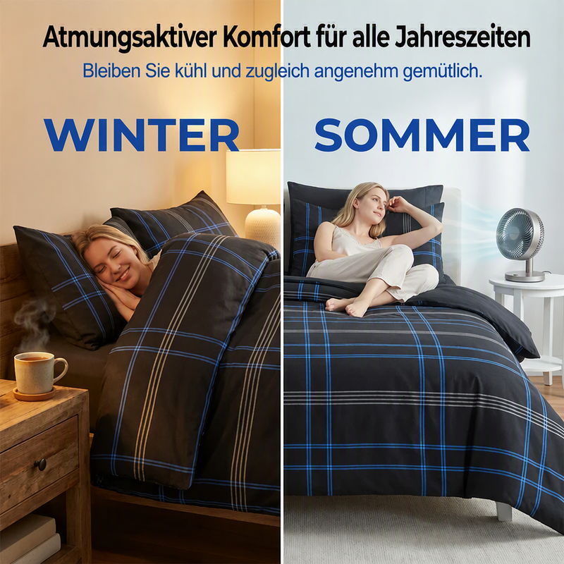 🛏️✨ Modernes geometrisches Bettwäsche-Set – weiches Polyester, vielseitige Größen & pflegeleicht, jetzt −50%
