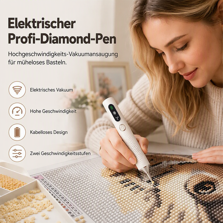💎🖊️ Elektrischer Diamantstift, Spezialwerkzeug für Diamantmalerei und DIY-Bastelarbeiten