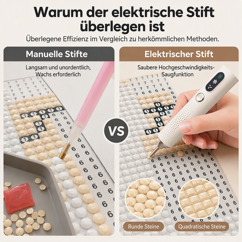 💎🖊️ Elektrischer Diamantstift, Spezialwerkzeug für Diamantmalerei und DIY-Bastelarbeiten