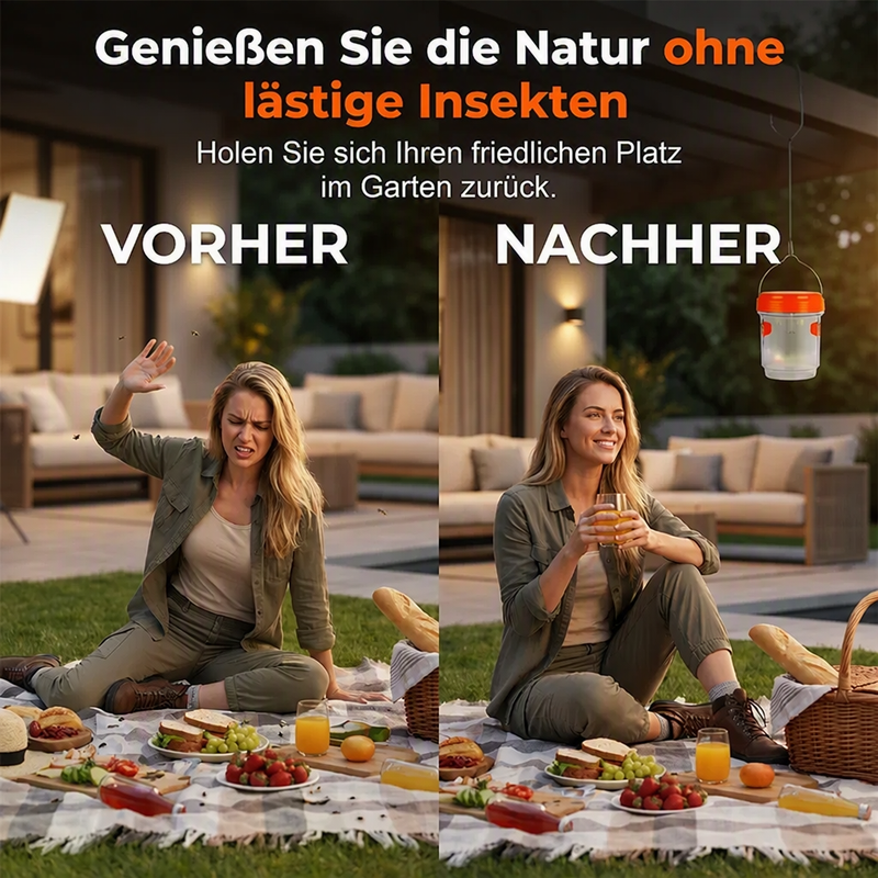 🔥Solange der Vorrat reicht 50 % Rabatt!🎉Solarbetriebene Wespen- und Bienenfalle