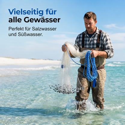 🎣 50% RABATT! ✨ Wurfnetz zum Angeln – Robust & schnell sinkend – Perfekt für Meer, See oder Fluss – vielseitig einsetzbar zum Fang von Köderfischen oder Garnelen 🌊