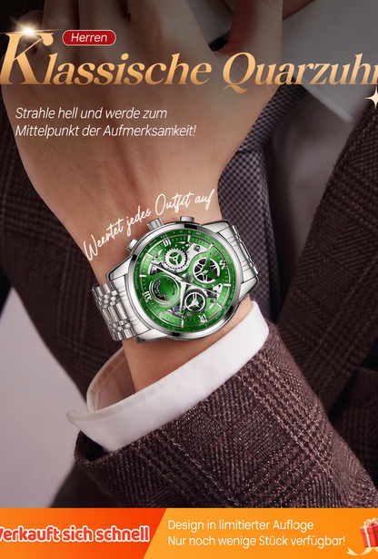 ⌚ ZEITLICH BEGRENZT 50% RABATT! ✨ Klassische Herren-Quarzuhr – Robustes Armband, zeitloser Stil 🖤