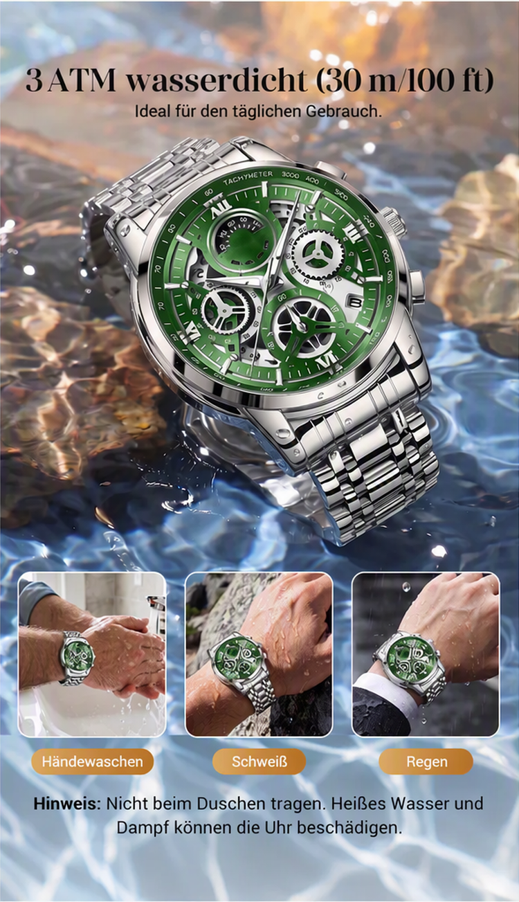 ⌚ ZEITLICH BEGRENZT 50% RABATT! ✨ Klassische Herren-Quarzuhr – Robustes Armband, zeitloser Stil 🖤