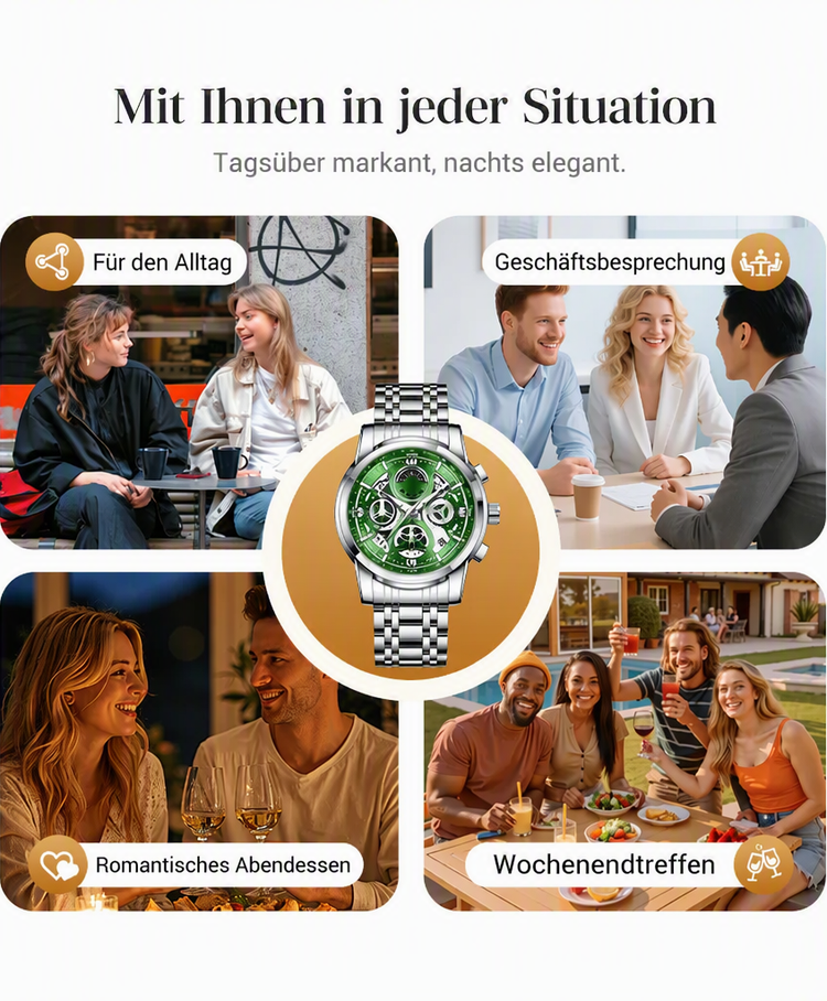 ⌚ ZEITLICH BEGRENZT 50% RABATT! ✨ Klassische Herren-Quarzuhr – Robustes Armband, zeitloser Stil 🖤