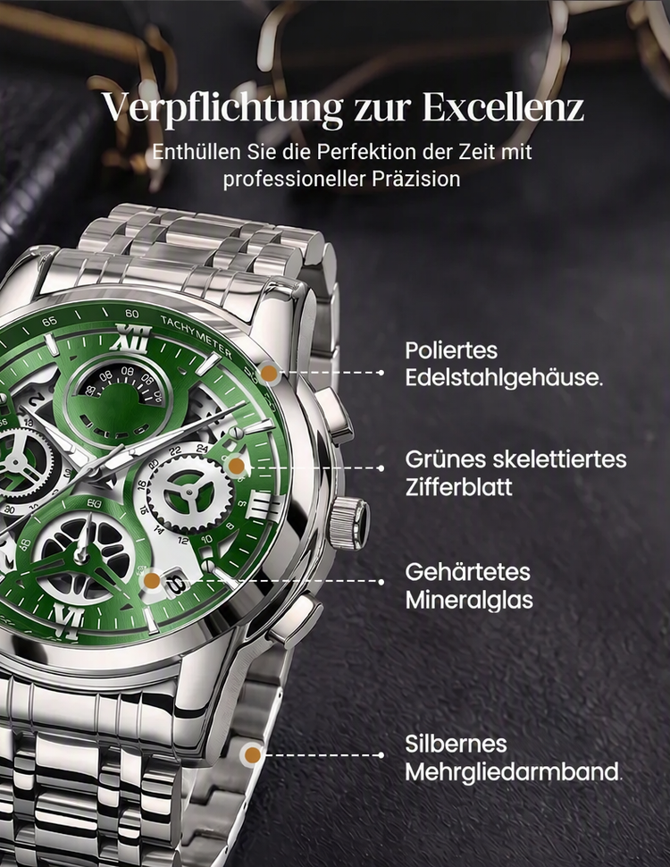 ⌚ ZEITLICH BEGRENZT 50% RABATT! ✨ Klassische Herren-Quarzuhr – Robustes Armband, zeitloser Stil 🖤