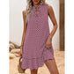 🎉Letzter Tag der Aktion: 50 % Rabatt 💃 Damenkleid mit Schleife und geometrischem Muster