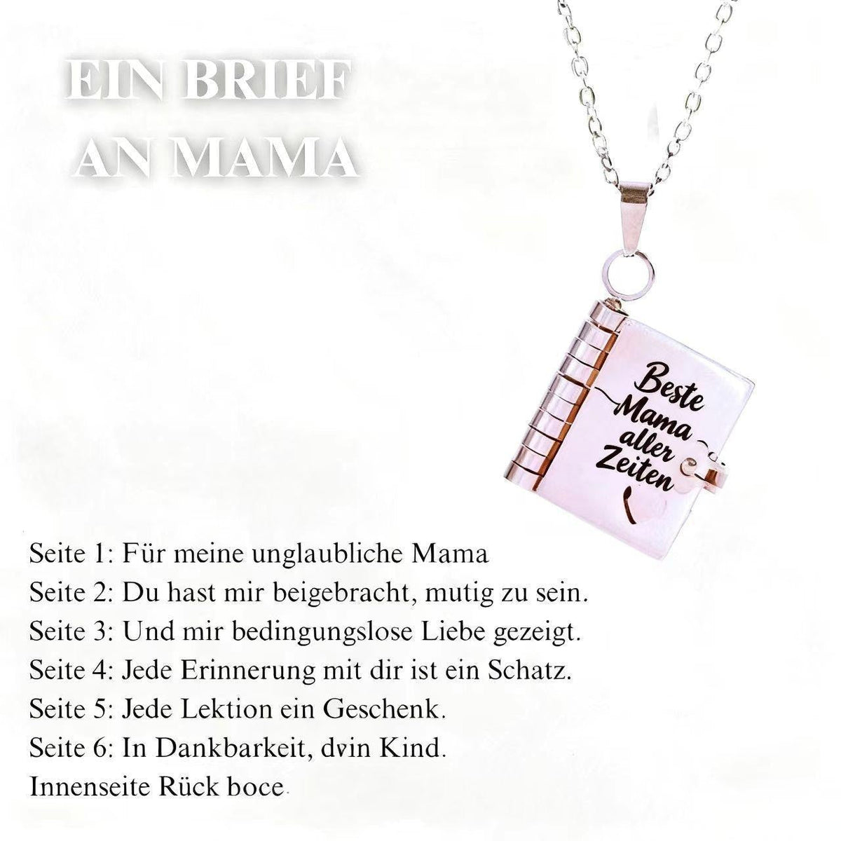 💖 50% RABATT! 📖 Herz-Buch-Halskette – Aufklappbar & besonderes Geschenk ✨