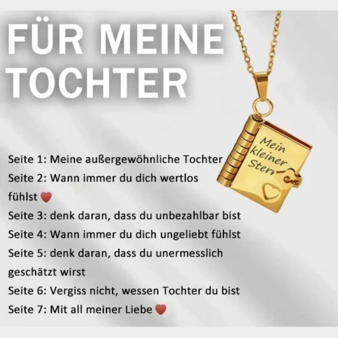 💖 50% RABATT! 📖 Herz-Buch-Halskette – Aufklappbar & besonderes Geschenk ✨